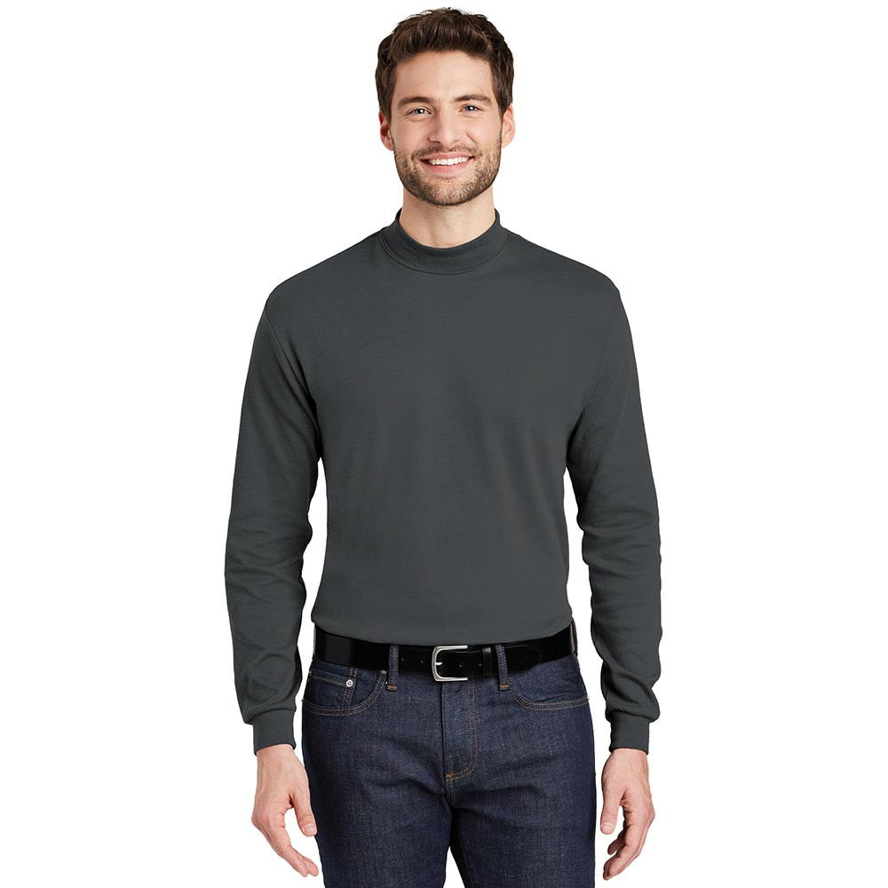 Meeks Port Authority® Interlock Knit Mock Turtleneck - The