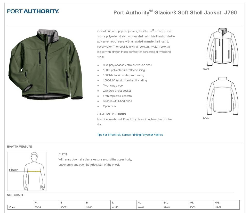 A&S 4 Pocket Jacket サイズ1 Meeks Port Authority® Glacier® Soft Shell Jacket - The Crackerjack