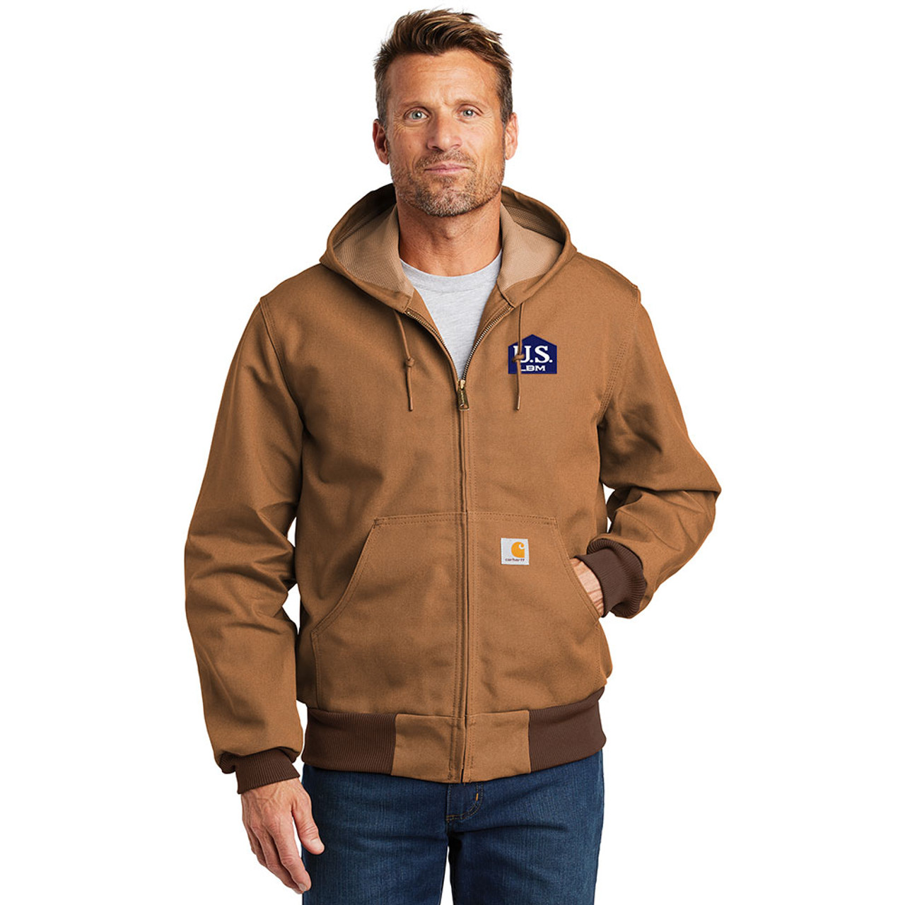 US LBM Carhartt® Thermal-Lined Duck Active Jac - Carhartt Brown