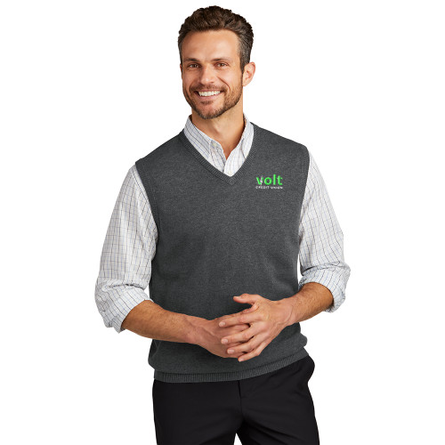 Volt Embroidered Unisex V-Neck Sweater Vest