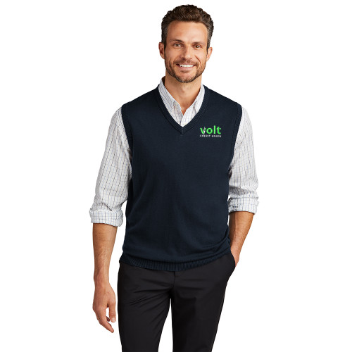 Volt Embroidered Unisex V-Neck Sweater Vest - Charcoal Heather Volt Embroidered Unisex V-Neck Sweater Vest - Charcoal Heather