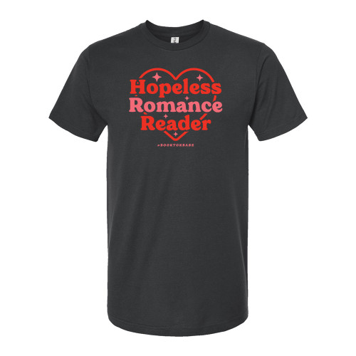 #BookTokBabe HOPELESS ROMANCE READER Unisex Ringspun Tee - Coal