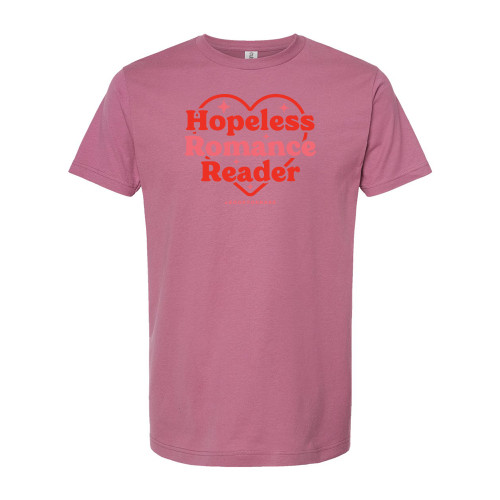 #BookTokBabe HOPELESS ROMANCE READER Unisex Ringspun Tee - Cassis