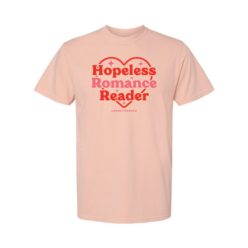 #BookTokBabe HOPELESS ROMANCE READER Premium Comfort Colors® Unisex Tee - Peachy
