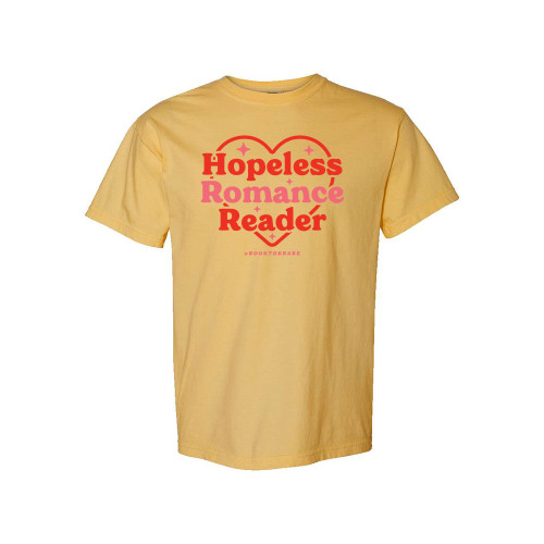 #BookTokBabe HOPELESS ROMANCE READER Premium Comfort Colors® Unisex Tee - Mustard