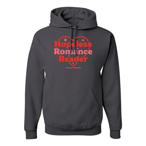 #BookTokBabe HOPELESS ROMANTIC READER Unisex Hooded Sweatshirt - Charcoal Grey #BookTokBabe HOPELESS ROMANTIC READER Unisex Hooded Sweatshirt - Charcoal Grey