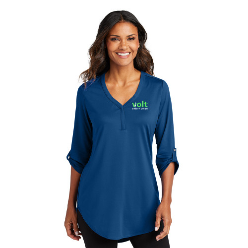 Volt Embroidered Ladies City Stretch 3/4-Sleeve Tunic