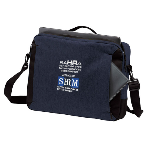 SAHRA SHRM - EMBROIDERED Vector Briefcase - Navy Heather