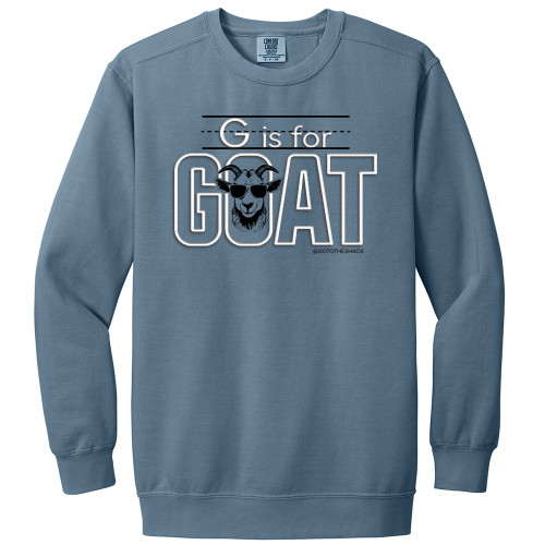 GOAT - PUFF INK - Greatest of All Time - Comfort Colors® Sweatshirt - Blue Jean