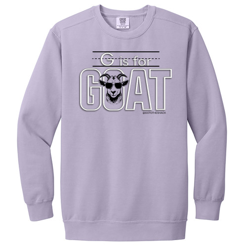 GOAT - PUFF INK - Greatest of All Time - Comfort Colors® Sweatshirt - Orchid