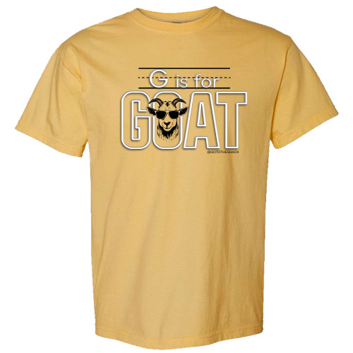 GOAT - PUFF INK - Greatest of All Time - Comfort Colors® Tee - Mustard