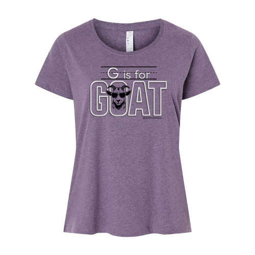 GOAT - PUFF INK - Greatest of All Time - Plus Size Ladies Tee - Wisteria