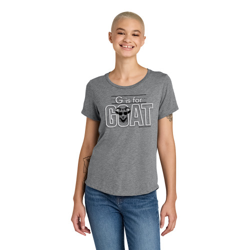 GOAT - PUFF INK - Greatest of All Time - Ladies Tee - Aluminum Grey