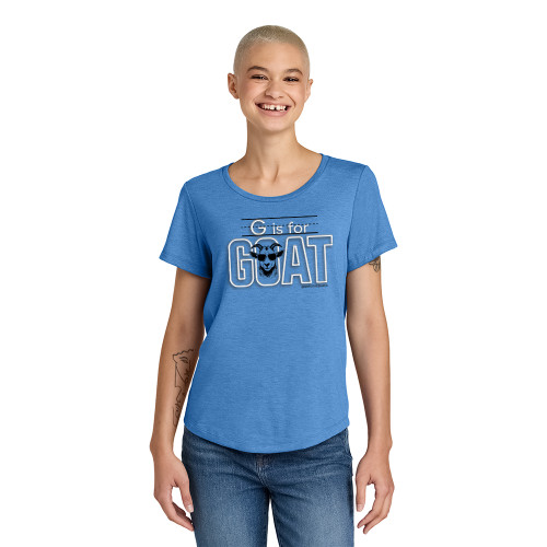 GOAT - PUFF INK - Greatest of All Time - Ladies Tee - Azure Blue