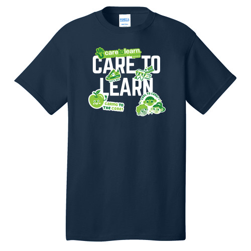 Care to Learn Republic STICKER COLLAGE Basic Unisex Tee - Navy
