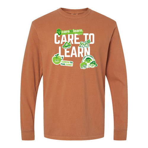 Care to Learn Republic STICKER COLLAGE Premium Long Sleeve Comfort Colors® Unisex Tee - Yam
