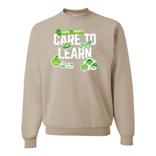 Care to Learn Republic STICKER COLLAGE Unisex Crewneck Sweatshirt - Sandstone
