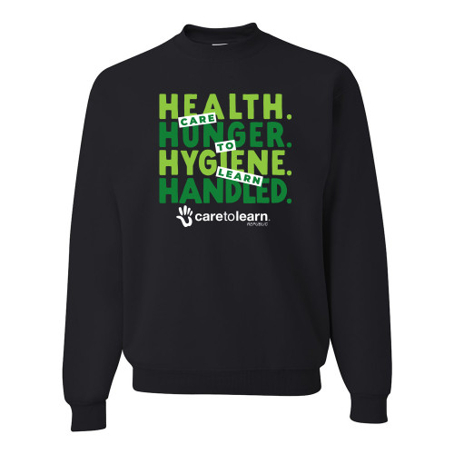 Care to Learn Republic HHH HANDLED Unisex Crewneck Sweatshirt - Black