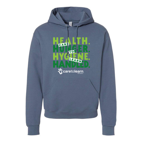 Care to Learn Republic HHH HANDLED Unisex Hooded Sweatshirt - Denim