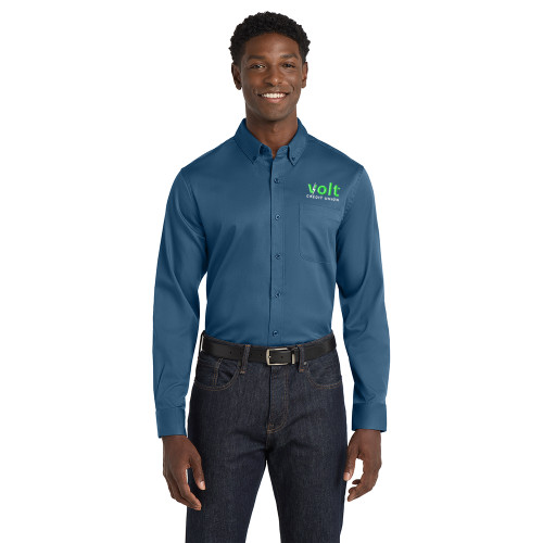 Volt Long Sleeve SuperPro React Unisex Dress Shirt - Regatta Blue Volt Long Sleeve SuperPro React Unisex Dress Shirt - Regatta Blue