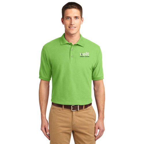 Volt Embroidered Unisex Silk Touch Polo - Lime Volt Embroidered Unisex Silk Touch Polo - Lime