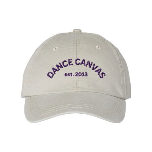 Dance Canvas EMBROIDERED ARCHED TEXT Pigment Dyed Cap