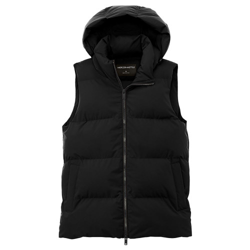 Dance Canvas EMBROIDERED SCRIPT DCPA Hooded Puffer Vest - Black