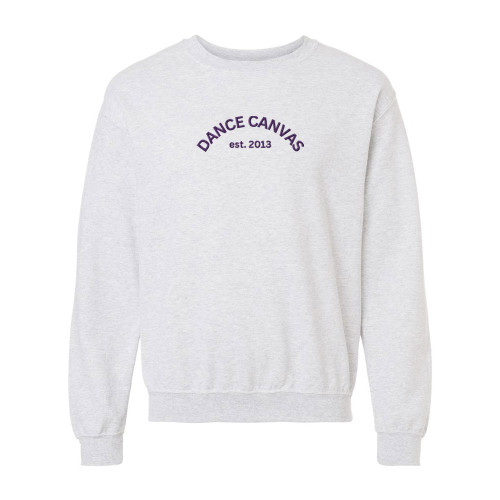 Dance Canvas EMBROIDERED ARCHED TEXT Crewneck Sweatshirt