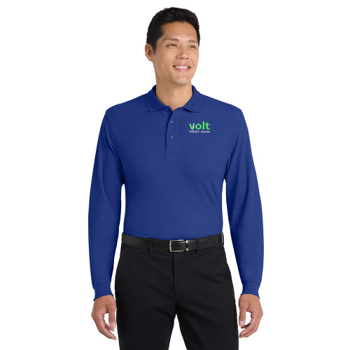 VOLT Embroidered Unisex Silk Touch Long Sleeve Polo VOLT Embroidered Unisex Silk Touch Long Sleeve Polo