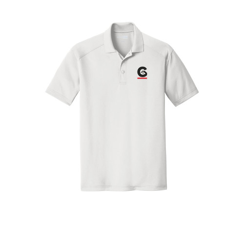 Gutterglove® EMBROIDERED FLC WHITE & RED G HOME® Snag Proof Polo