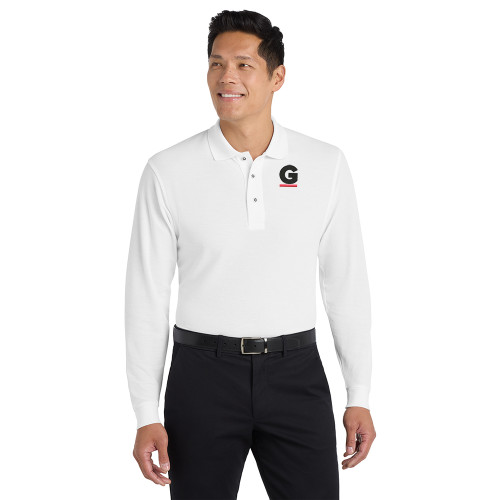 Gutterglove® Embroidered Men's Silk Touch Long Sleeve Polo - Regular & Tall Sizes