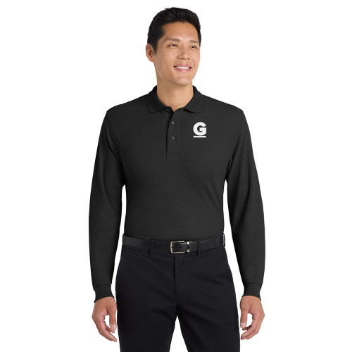 Gutterglove® Embroidered Men's Silk Touch Long Sleeve Polo - Regular & Tall Sizes