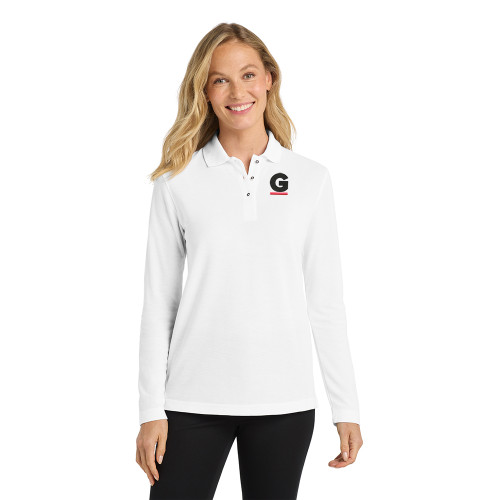 Gutterglove® Embroidered Ladies Silk Touch Long Sleeve Polo