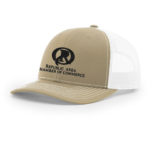 Republic Chamber Richardson® Trucker Cap - Embroidered Logo - BLACK