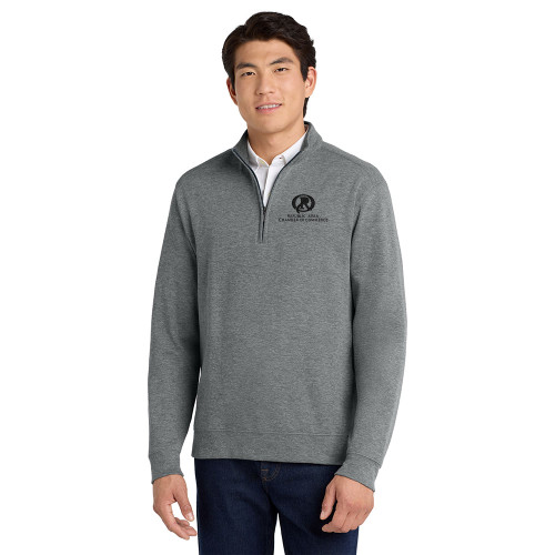 Republic Chamber Executive Fleece Quarter Zip - Embroidered Logo - BLACK