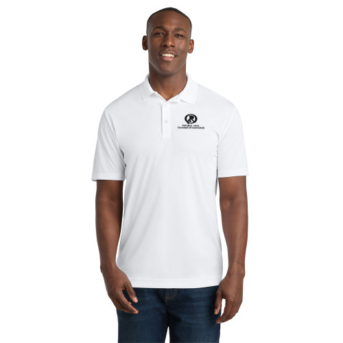 Republic Chamber Unisex Moisture Wicking Polo - Embroidered Logo - BLACK