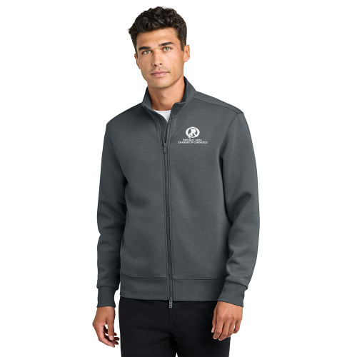 Republic Chamber Unisex Soft Polished Full Zip - Embroidered Logo - WHITE