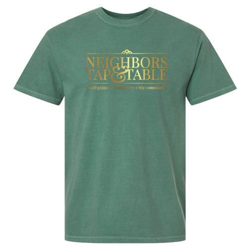 Neighbors Tap & Table GOLD FOIL Comfort Colors® Tee