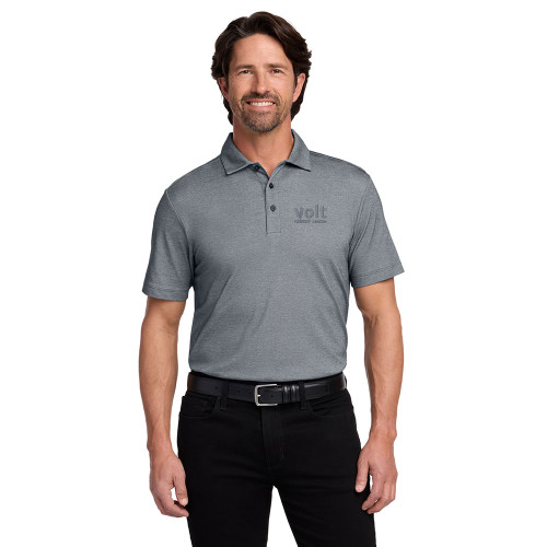 Volt Mens Fine Pique Blend Polo - Tone-On-Tone Logo