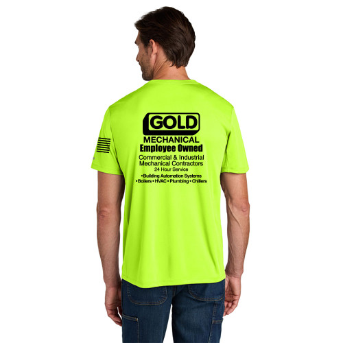 Gold Mechanical BLACK PRINT Carhartt Sun Defender Short Sleeve Tee