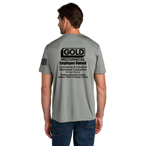Gold Mechanical BLACK PRINT Carhartt Sun Defender Short Sleeve Tee