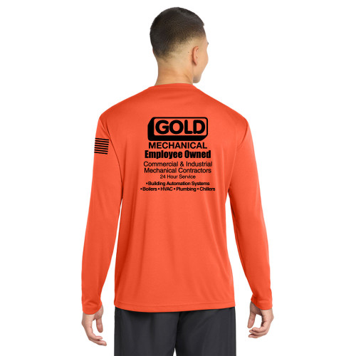 Gold Mechanical BLACK PRINT Dri-Fit Long Sleeve Tee
