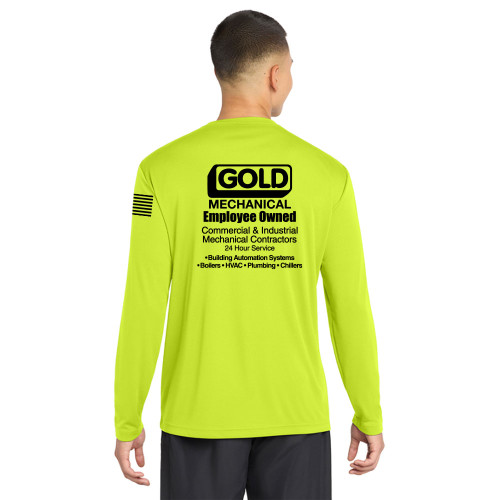 Gold Mechanical BLACK PRINT Dri-Fit Long Sleeve Tee