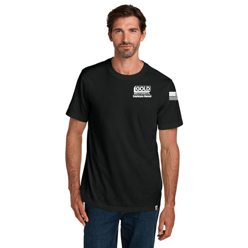 Gold Mechanical WHITE PRINT Carhartt Short Sleeve Tee