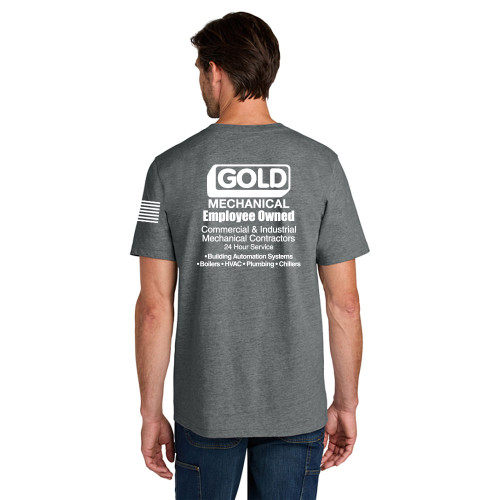 Gold Mechanical WHITE PRINT Carhartt Short Sleeve Tee