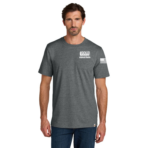 Gold Mechanical WHITE PRINT Carhartt Short Sleeve Tee