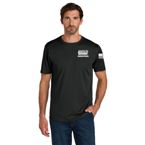 Gold Mechanical WHITE PRINT Carhartt Sun Defender Short Sleeve Tee