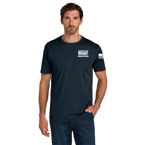 Gold Mechanical WHITE PRINT Carhartt Sun Defender Short Sleeve Tee