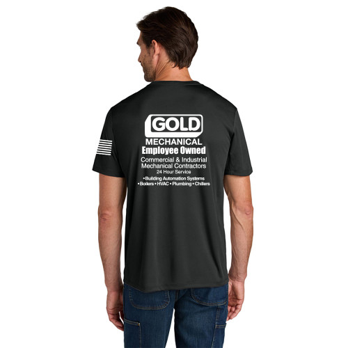 Gold Mechanical WHITE PRINT Carhartt Sun Defender Short Sleeve Tee