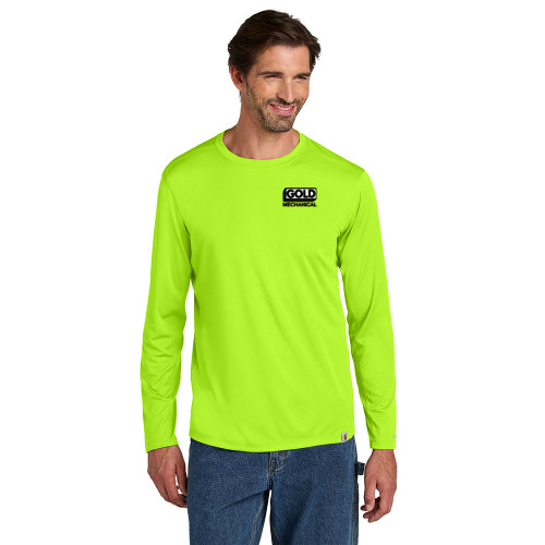 Gold Mechanical BLACK & WHITE Embroidered Carhartt® Sun Defender™ Long Sleeve T-Shirt